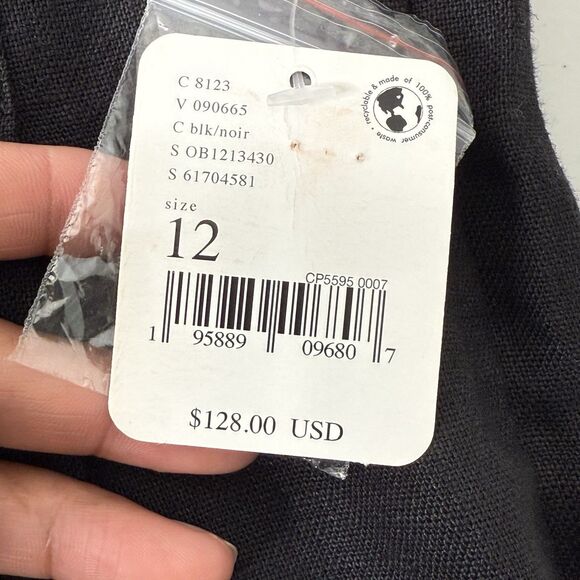 Free People LYLA 100% Linen Trousers 12 Wide Leg Pleated Pintuck Capsule NWT - Picture 5 of 15